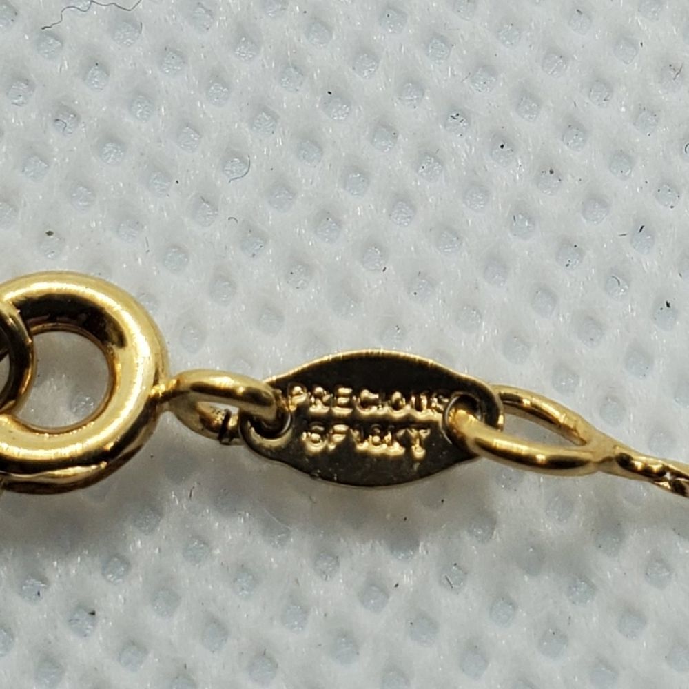 Precious 18 Karat Gold Filled Catseye Necklace - Picture 5 of 5